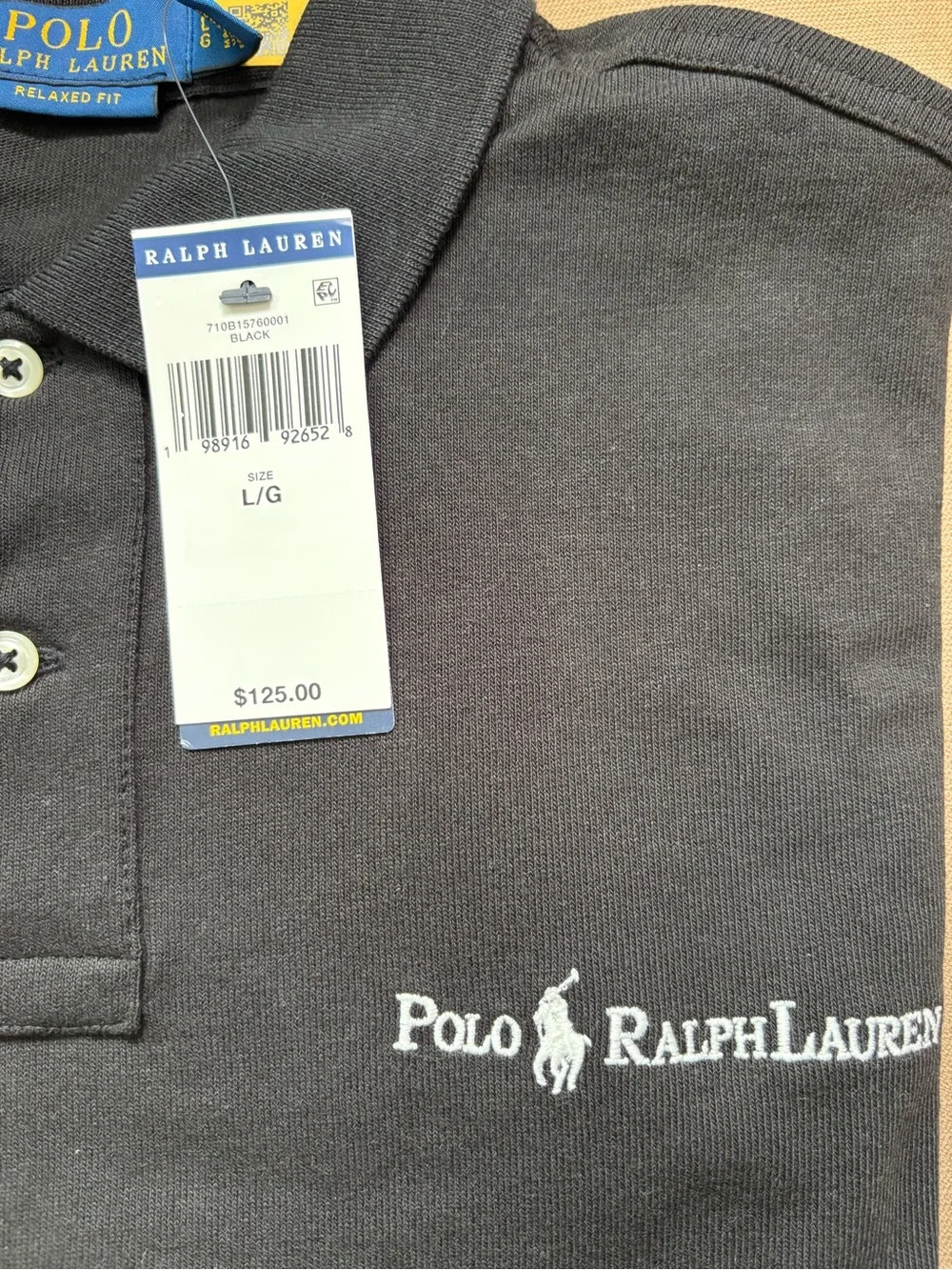 Ralph Lauren Polo Relaxed Fit Black Men's Shirt